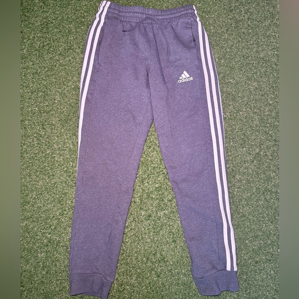 Adidas Joggers Grey with White Stripes
